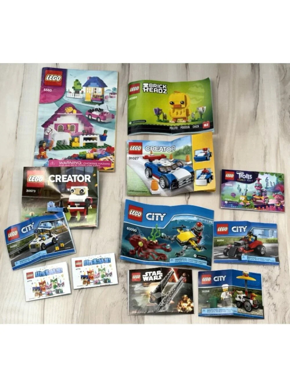 Lot 30 LEGO Instruction Book MANUALS Magazine Star Wars City Ninjago Brick Headz